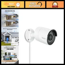 5MP PoE Security Camera with 100ft IR Night Vision, Outdoor Surveillance, IP66 W