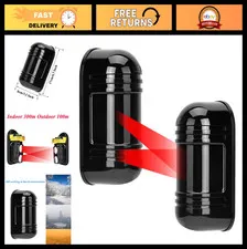 300m Indoor & 60m Outdoor Laser Detector Alarm | Dual Beam Sensor Security Syste