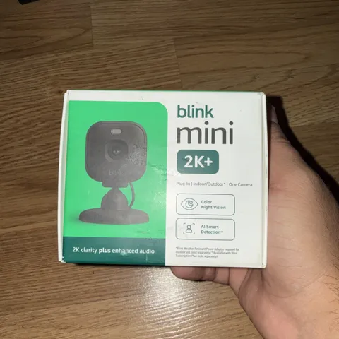 Blink Mini 2K+ Indoor Smart Security Camera 1080p HD NEW
