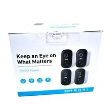 GMK Outdoor Security Camera w/ Smart AI Motion Detection - 4 Pack