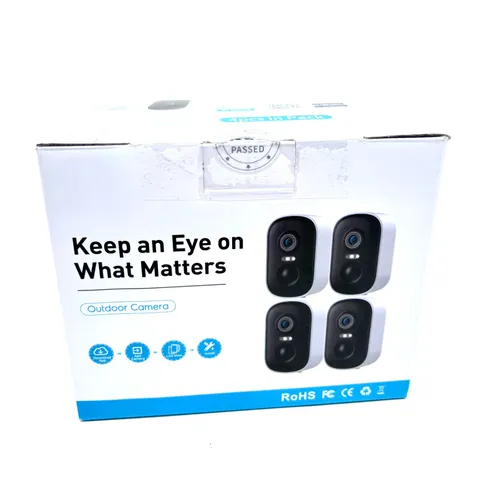 GMK Outdoor Security Camera w/ Smart AI Motion Detection - 4 Pack