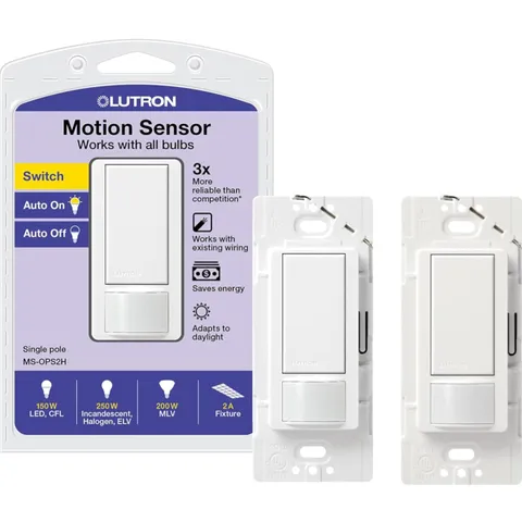 Motion Sensor Light Switch Indoor White 2 Pack Occupancy Vacancy for Bathroom