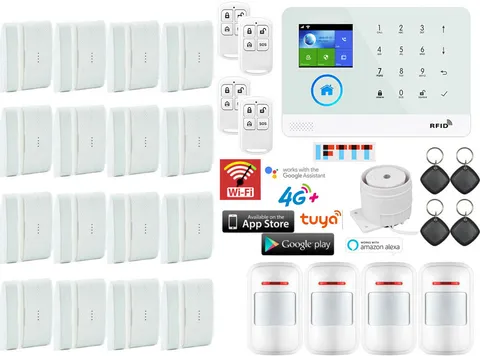 D25 WIFI 4G GPRS Internet Tuya APP Wireless Home Security Alarm Burglar System