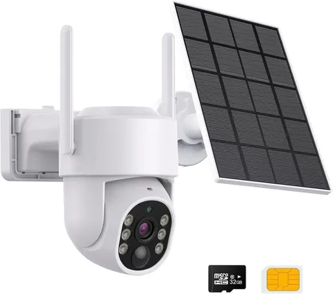 4MP 4G LTE Cellular Security Cameras Wireless Outdoor, Solar Cameras for Home Se