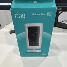 Ring Outdoor Cam Plus Battery Wireless Wi-Fi 1080p Security Camera White