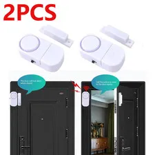 2Pcs Magnetic Sensor Home Window Door Burglar WIRELESS Security ALARM System