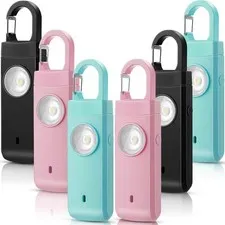 6 Pcs Rechargeable Personal Safety Alarm for Women, 130db Personal Alarm Prot...