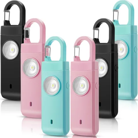 6 Pcs Rechargeable Personal Safety Alarm for Women, 130db Personal Alarm Prot...
