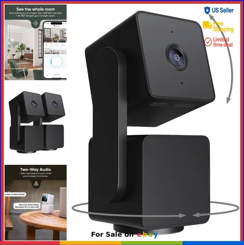 Indoor Outdoor Security Camera 1080p PTZ Wi-Fi Pan Tilt Zoom Motion Tracking