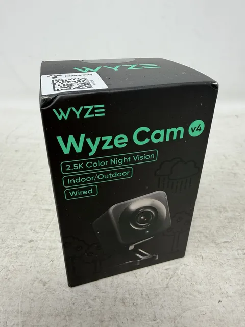 Wyze Cam v4 - 2.5K QHD Indoor/Outdoor WiFi Smart Security Camera - Black