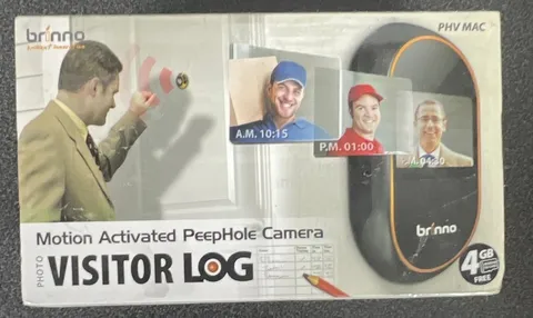 Brinno Visitor Log PHV MAC12 Motion Peephole Cam Wireless IP 2" LCD 4GB