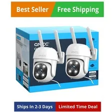 2.4GHz Outdoor Security Camera, 1080P Cameras for Home Security with Motion D...