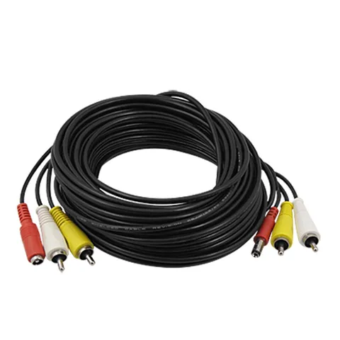Audio/Video Cable 2 RCA Male Connectors, DC CCTV Camera, 30.5m