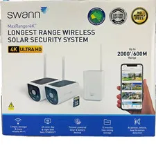 Swann MaxRanger4K 4K Cameras with 64GB NVR Security System, 2pk.