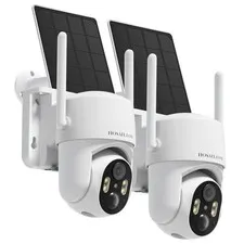 2 Pack WiFi Outdoor Security Camera Wireless, Spotlight Color Night Vision