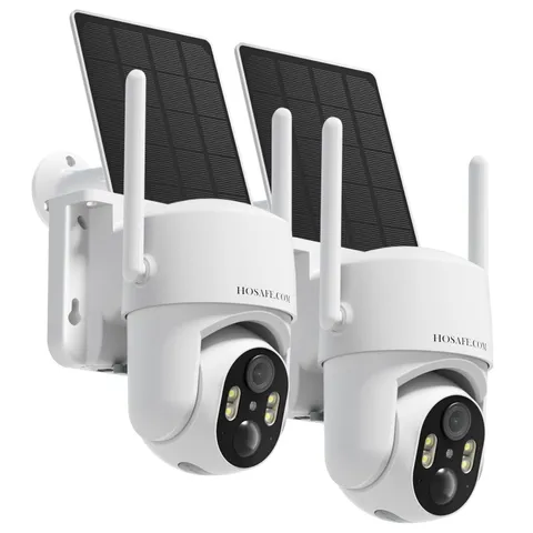 2 Pack WiFi Outdoor Security Camera Wireless, Spotlight Color Night Vision