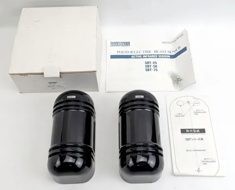 New Guardall Pair of Perimeter Alarm Dual Twin Beam Infrared Security Sensor 50m