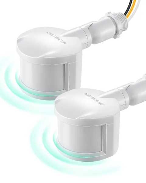 EDISHINE 2 Pack Motion Sensor, 180-Degree Replacement White-2pack