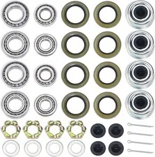 4 Sets Trailer Axle Hub Bearings Kit 7000lb Tapered Spindle #D42 W/ Grease Seals