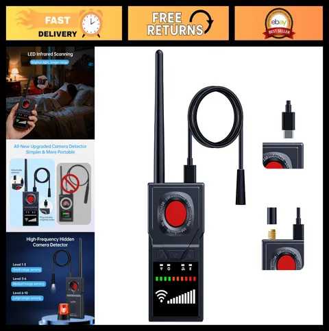 Multifunctional Hidden Camera & GPS Tracker Detector - Spy Camera Finder, Bug Li