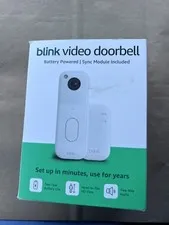 Blink Video Doorbell Battery Powered 2nd Gen With Sync Module System White- New 