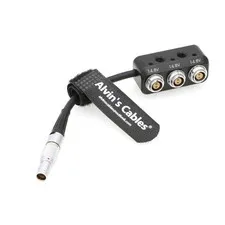 1 to 3 Mini Power Splitter Cable 2 Pin to 3 2 Pin Female for ARRI RED Cameras...