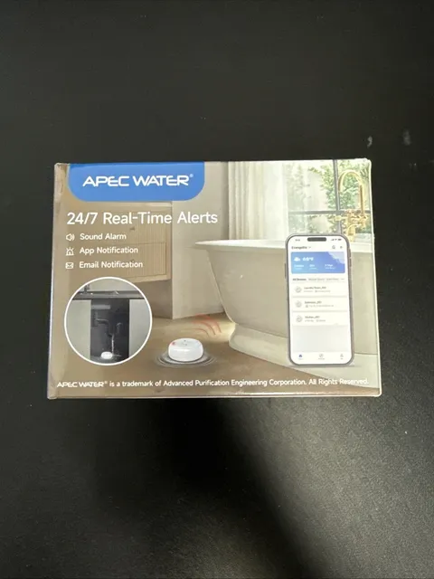APEC WATER WiFi Water Leak Detector 3 Pack App Connected Alerts w/ Sound IP66 
