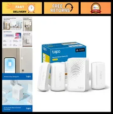 Smart Door Window Sensor Kit - 3 Contact Sensors & Hub, Matter Compatible, Autom