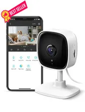 TP-Link Tapo 1080P Indoor Security Camera for Baby Monitor, Dog 1-Pack, White