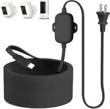 30Ft Power Adapter Compatible with Spotlight Cam Plus/Pro (Battery), Long Flat a