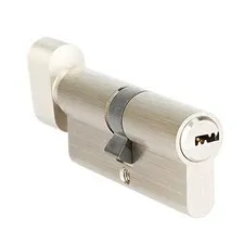 60mm(25/10/25) Solid Brass Euro Cylinder, with 5 60mm (25/10/25) Satin Nickle