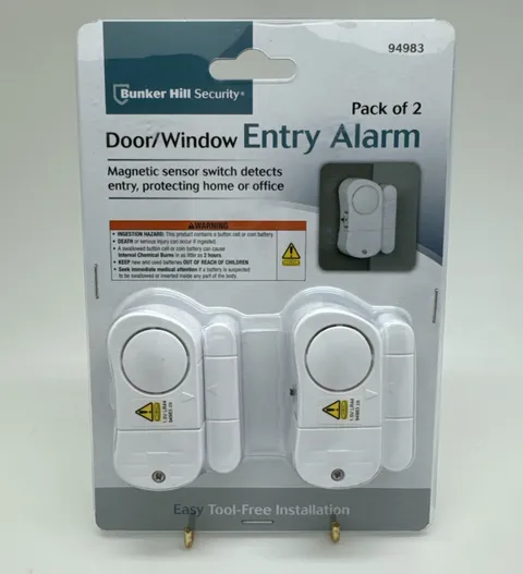 Security Door / Window Entry Alarm Pack of 2- Monitor Any Door or Window