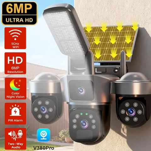 WiFi Solar Camera Outdoor Wireless PIR Human Detection PTZ Surveillance System