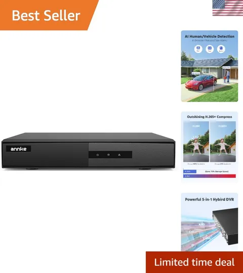 8 Channel 3K Lite Hybrid DVR for Efficient Home Security - No HDD Required