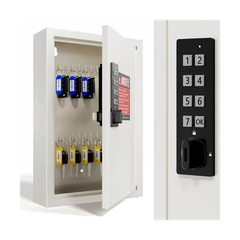 Electronic Key Lock Box 40 Code Wall Mount for Home Office Management