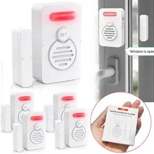 Personal Door Sensor Alarm Low/Loud 50 to 90 dB Voice Window Burglar Alert 5Pack
