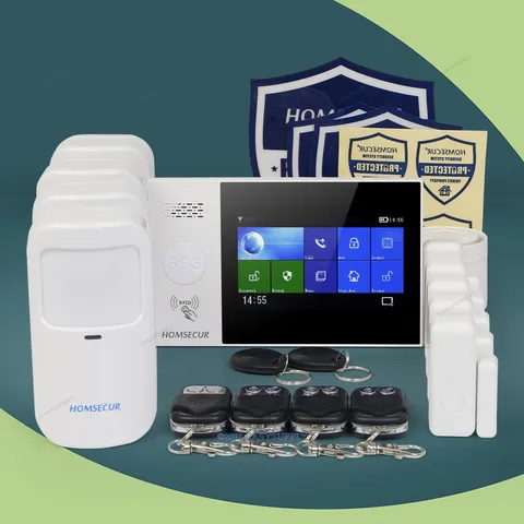 HOMSECUR Wireless WIFI 4G GSM LCD Home House Alarm System
