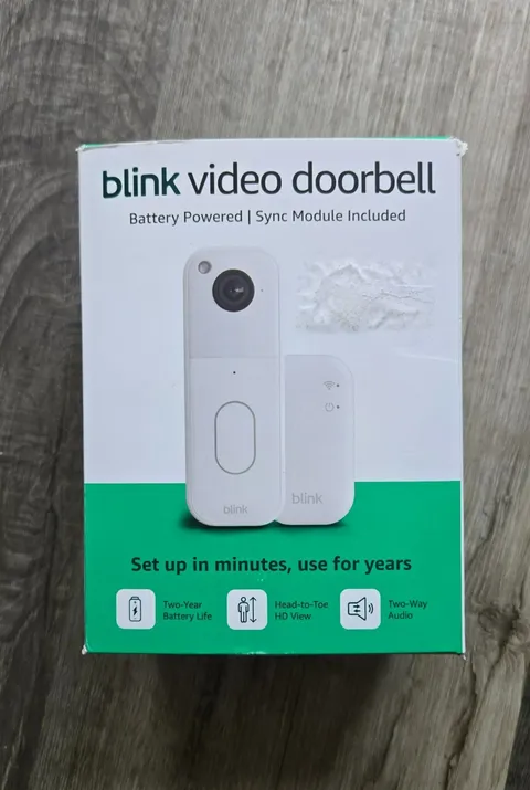 Blink Video Doorbell System with Head-to-Toe HD View, Sync Module Core included