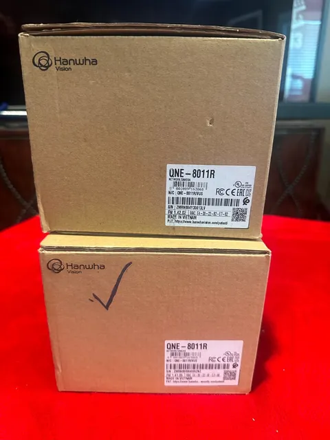 SET OF 2 -  Hanwha Vision QNE-8011R 5MP IR Network Dome Camera PoE -8011R NIB