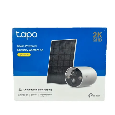 TP-LINK Tapo C425 Kit Solar-Powered Security Camera Kit 2K QHD New Sealed