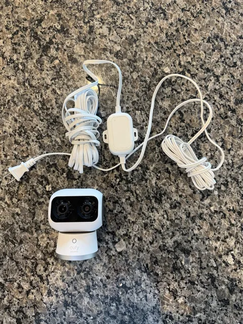 eufy Indoor Security Camera S350 4K UHD Dual Cam 360° With 30ft Cord