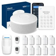 15-Piece WiFi Home Security System DIY Wireless Alarm Kit No Subscription