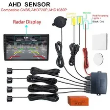 AHD CVBS Video Parking Sensor System Digital Display Auto Parktronic Car Reverse