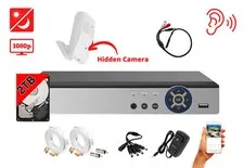 Evertech 8Channel H265 DVR 2TB HDD Motion Sensor type wide angle Security Camera