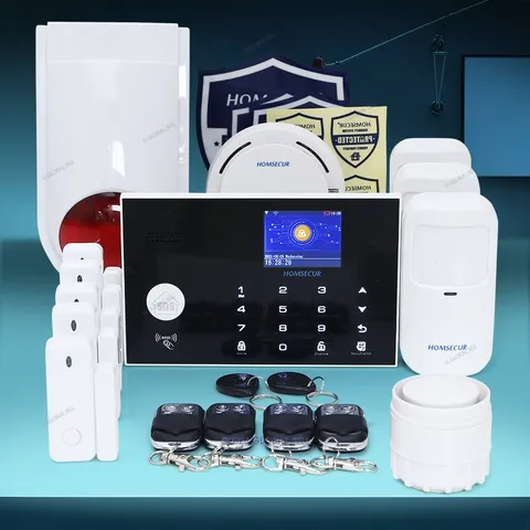 HOMSECUR Basic Burglar Alarm System Kit For House&Business Security+ Flash Siren