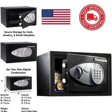 Lock Box with Digital Keypad 11.4 x 10.4 x 7.6 Inches Secure Storage Solution