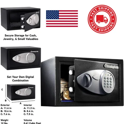 Lock Box with Digital Keypad 11.4 x 10.4 x 7.6 Inches Secure Storage Solution