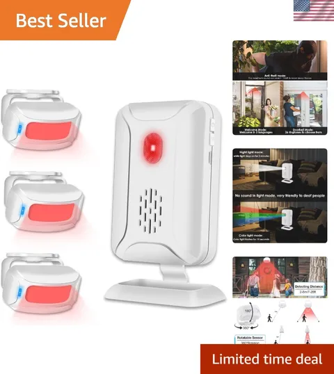 Door Buzzer for Business Entry, Motion Sensor, Motion Sensor Door Alarm with ...