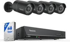 REOLINK 8CH 5MP Poe Security Camera System, 4Pcs Wired Poe IP Cameras Outdoor wi