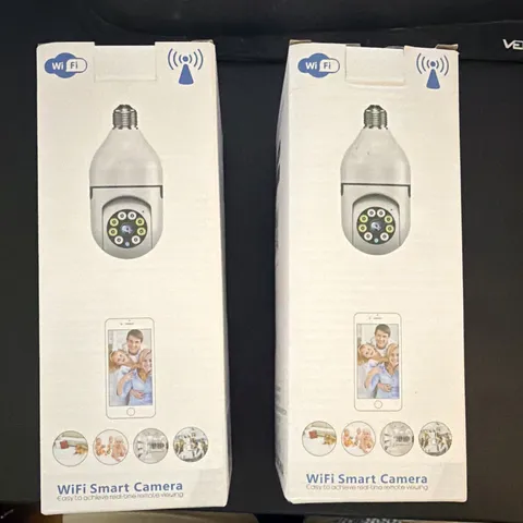 2-Pack WiFi Bulb Security Cameras IP/Network Color Mode Wireless White